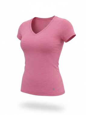 Bally Pink V-Neck Short Sleeve Tee